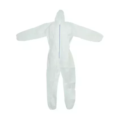 Polypropylene Coverall w/ Hood, Elastic Wrists, Ankles, 50/case (VMRON-421-L)