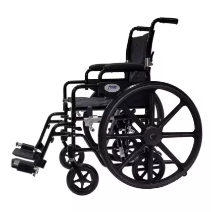 Fauteuil roulant en aluminium de 18 po / Chaise de transport légère Duo