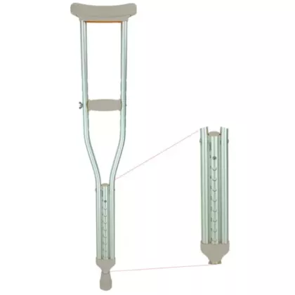  Pushbutton Crutches-Large Size: 5' 10'' - 6' 6''