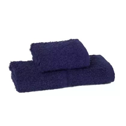 Adonis 100% Cotton Full Terry Face Towels 12/Pack | Size 13x13 | Navy| Quick-Dry & Durable