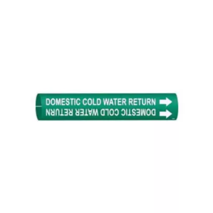 Brady Marqueur de tuyau «Domestic Cold Water Return»