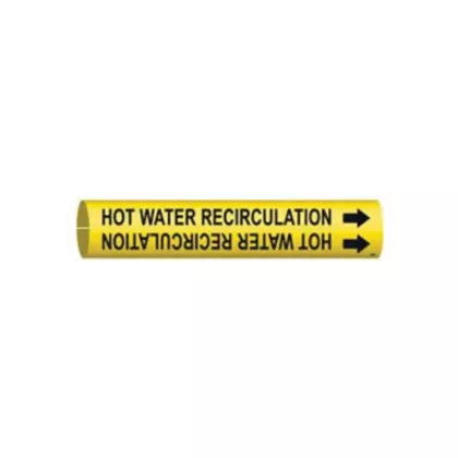 Brady Marqueur de tuyau «Hot Water Recirculation»