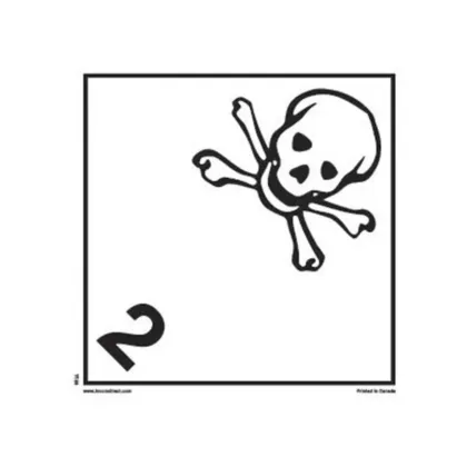 Incom Top Tape & Label Toxic Gases TDG Shipping Labels