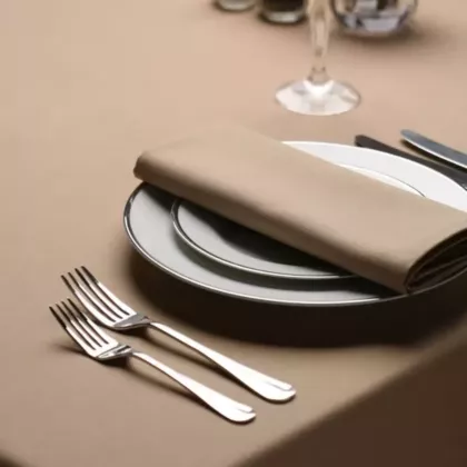 Milliken Signature Plus Table Cloth-Sandalwood-  63