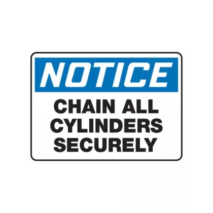 Accuform Signs Enseigne « Chain All Cylinders »