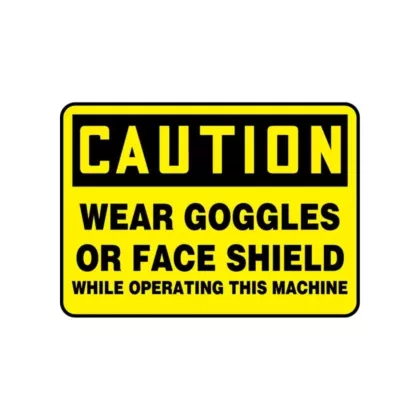 Accuform Signs Enseigne « Wear Goggles And Face Shield », 10