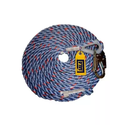 3M DBI Sala Fall Protection DBI-SALA® Rope Lifeline with Snap Hook, Polyester/Polypropylene (1202844C)