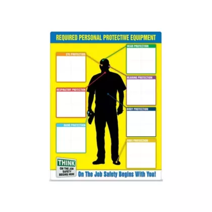 Accuform Signs Tableau graphique PPE-ID(MC), 24