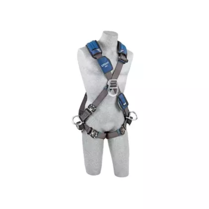 3M DBI Sala Fall Protection ExoFit NEX™ Cross-Over Style Harness, Work Positioning/Ladder Climbing/Fall Arrest, ALP, 420 lbs., Large, Back - Front - Side (1113112C)
