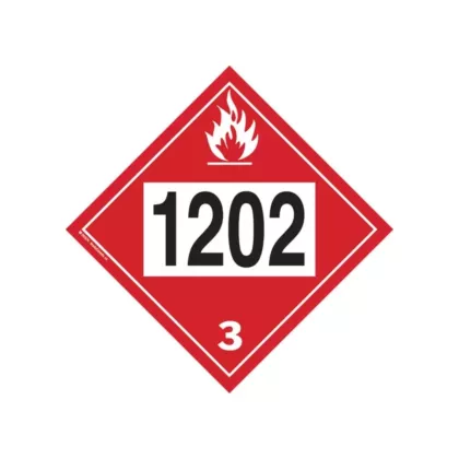 Brady 1202 Fuel Oil Flammable Liquid TDG Placard