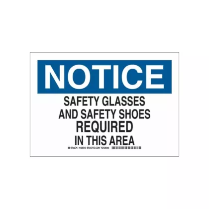 Brady Enseigne « Safety Glasses & Safety Shoes Required », 10