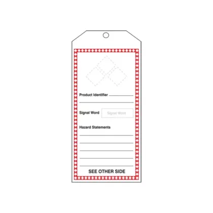 Accuform Signs GHS Jumbo Safety Tag, 3-7/8