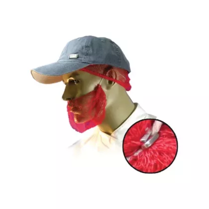 Disposable Beard Nets, Polypropylene, Red
