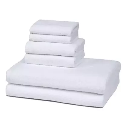 Shangri-La Series™ Luxury 100% Combed Cotton Hospitality Bath Towels - Ultra-Absorbent, Textured Finish, White
