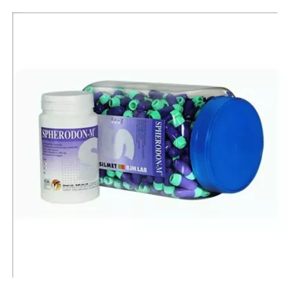 Silmet SPHERODON M Admix Alloy 45.5% Ag, High Copper, Non Gamma II 3-Spill Fast Set 50/Jr. Compares to Contour