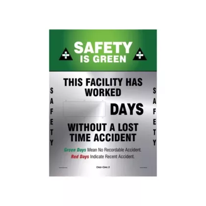 Accuform Signs Digi-Day® Electronic Scoreboard Motivational Safety Sign