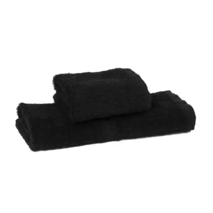 Adonis 100% Cotton Full Terry Face Towels 12/Pack | Size 13x13 | Black | Quick-Dry & Durable