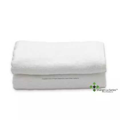 Luxury Shangri-La Quick-Dry Full Terry Bath Towels - 100% Combed Cotton, 2-Pack, 27x54, White - Textured Finished