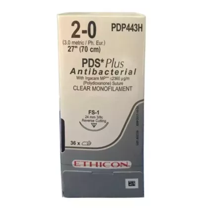 J&J Ethicon Suture PDP443H PDS Plus, Undyed, 2-0, FS-1, 27