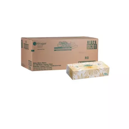 White Swan (SWAN08301) Facial Tissue White 100/Box, 30Box/Case