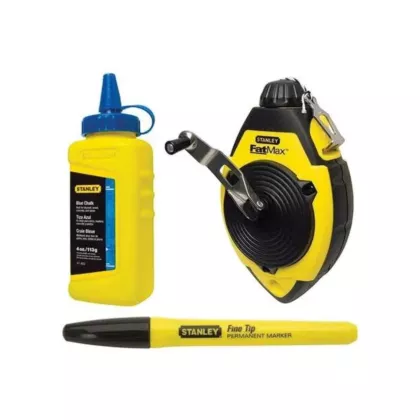 Stanley Tools Ensemble de cordeau à craie Fatmax(MD), 100', Plastique, Bleu (47-681L)