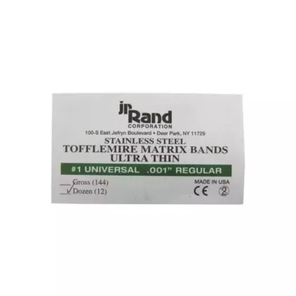 Temrex (74) Matrix Bands Ultra Regular #1, .001, 12/pkg