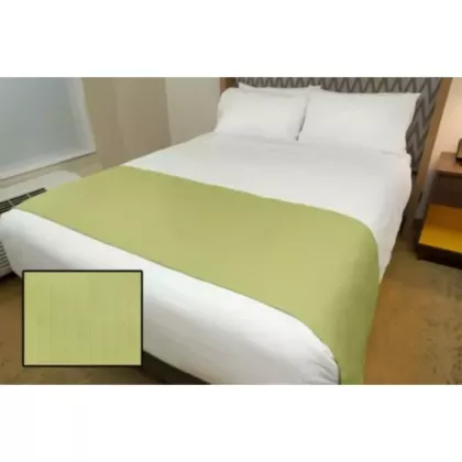 Linen Plus Hospitality Milan Square Bed Runners Thyme-Queen 25