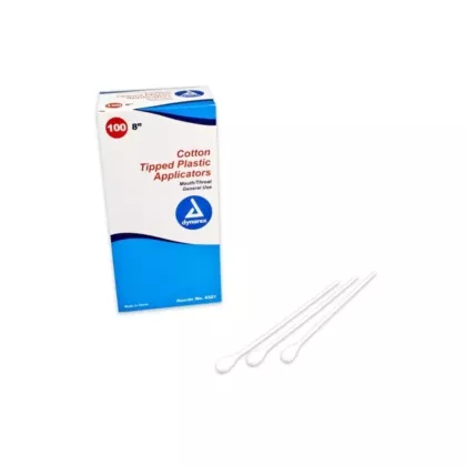 Cotton Tipped Plastic Applicator- Large Tip- 8