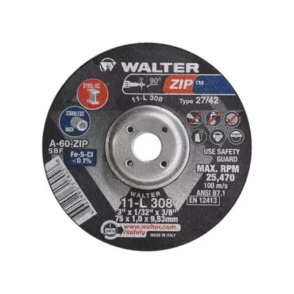 Walter Surface Technologies Zip™ Cutting and Grinding Wheel