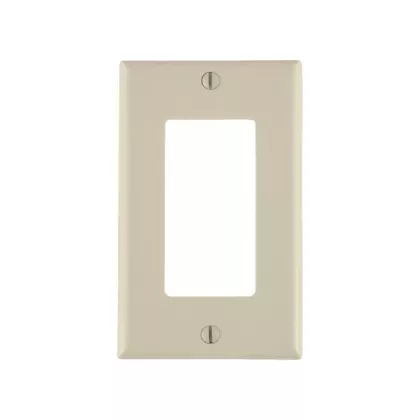 Leviton Plaque murale Decora(MD), Amande, Décorateur, 1 Nbre d'ouvertures, Plastique (80401-T)