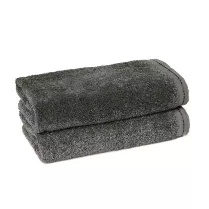 ZEN  Hand Towels 100% Certified Organic Cotton 4/Pack | Size 16x30 | Granite |Eco-Friendly Luxury