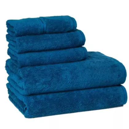ZEN Ocean Blue Organic Cotton Bath Towel Collection - 100% Certified, Eco-Friendly Luxury