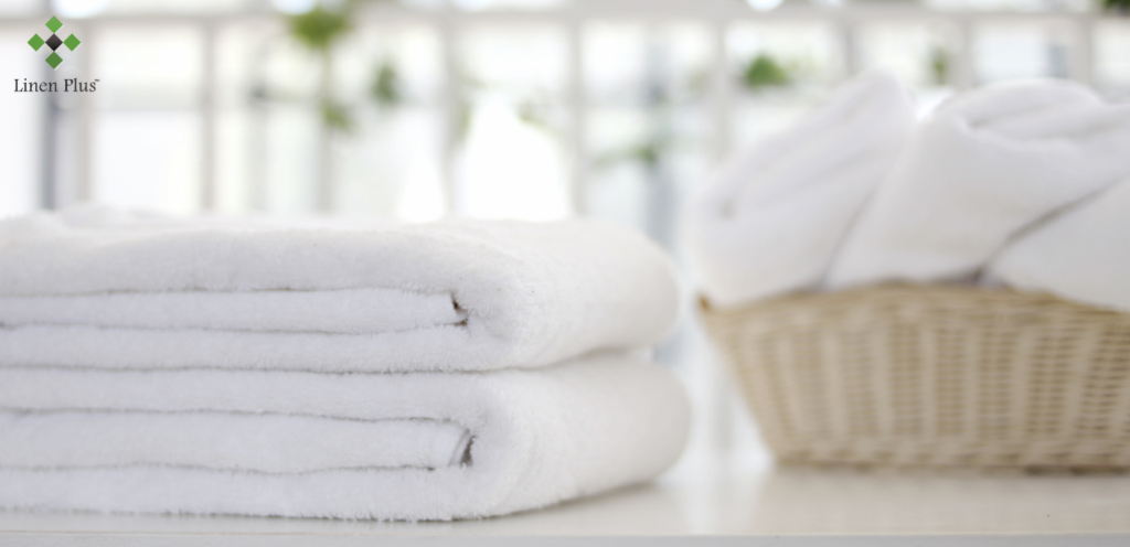 White bath towels in Hotel